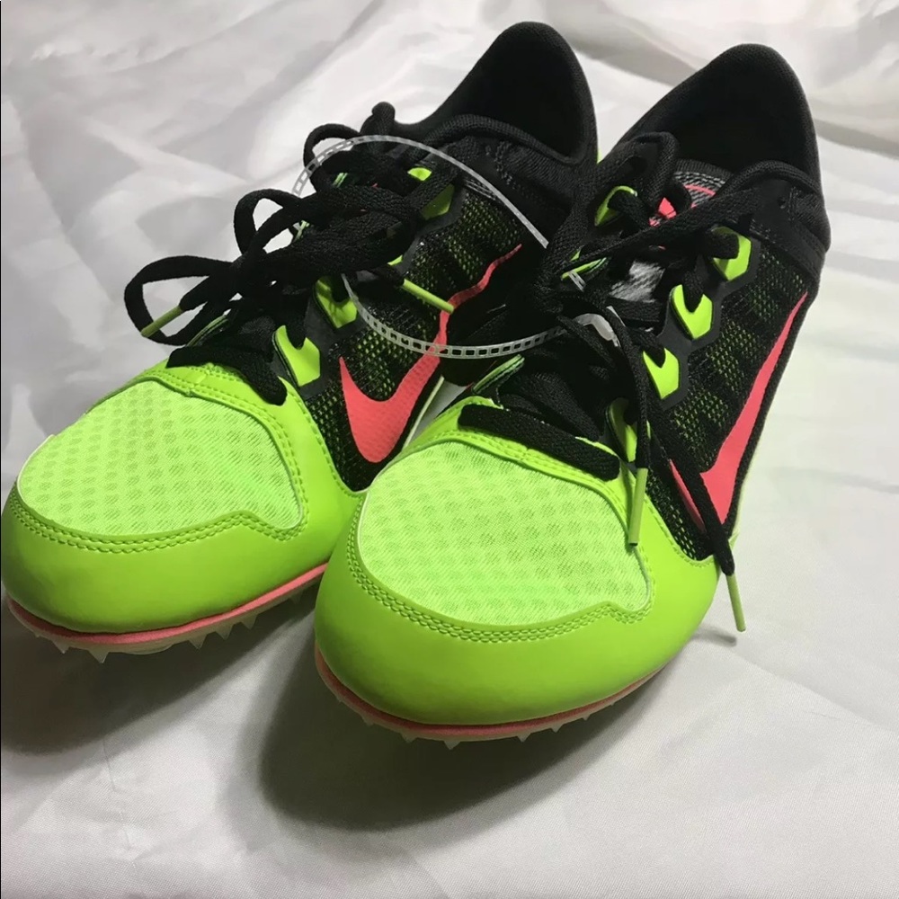 Nike Rival Green And Pink Track Spikes Size 12